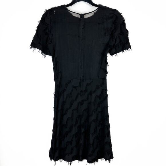 Sandro Paris Black Sheer Back Cocktail Shift Dress. - Picture 9 of 14